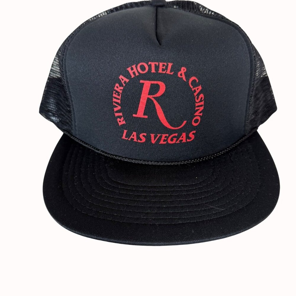 Riviera Hotel Casino Trucker Hat Vintage Las Vegas Mesh Snapback Memorabilia
